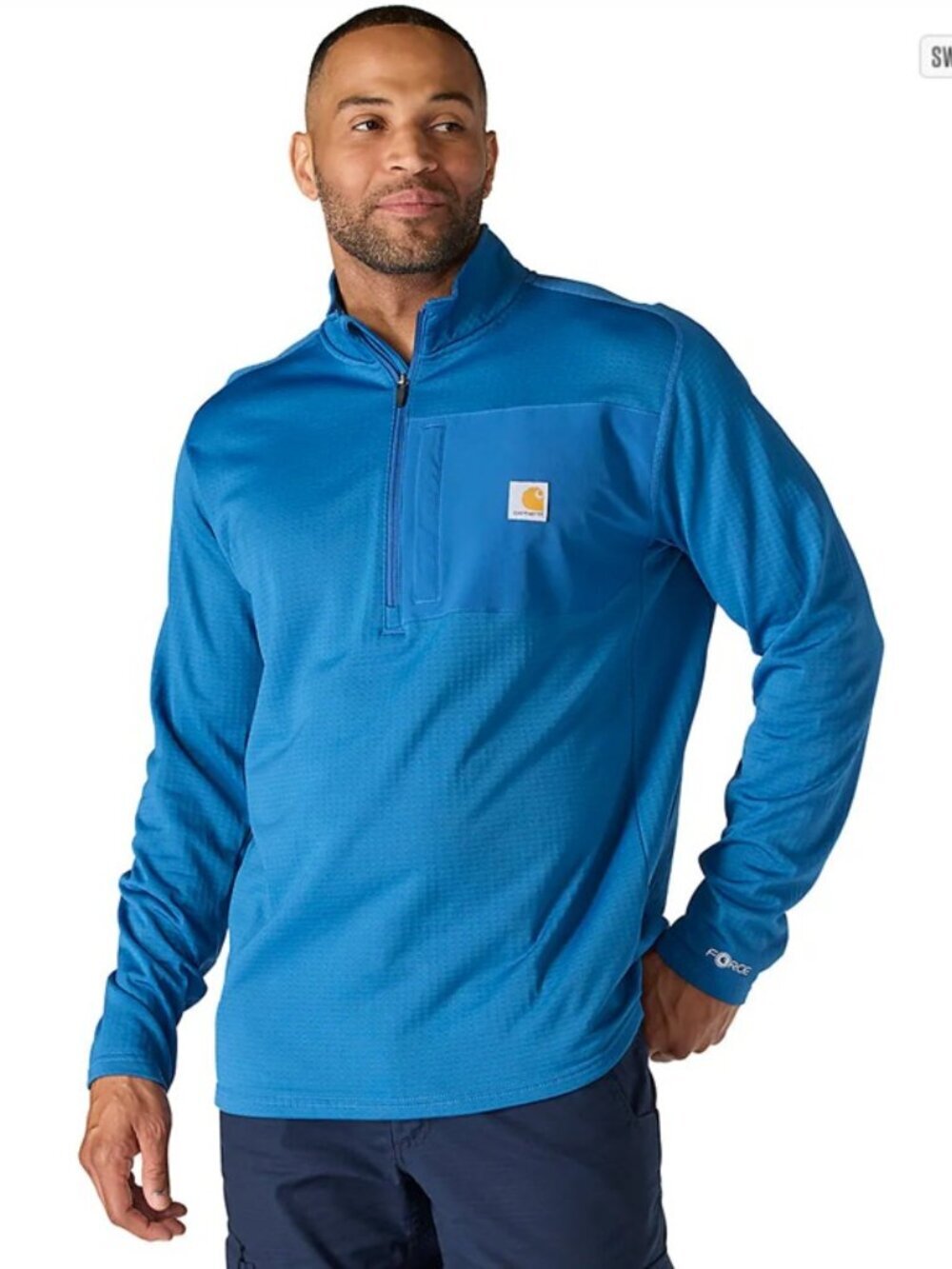 NWT Carhartt Force Men's Tall Force Ironwood Relaxed 1/2-Zip Mock Neck 2XL